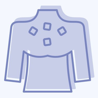 Simge benleri. Dermatoloji sembolüyle ilgili. İki ton stili. dizayn edilebilir