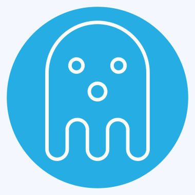 Simge Hayaleti. Cadılar Bayramı sembolüyle ilgili. Mavi gözlü. dizayn edilebilir