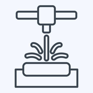 Simgesel Lazer Erimesi. Yazdırma sembolüyle ilgili. Sıra tarzı. dizayn edilebilir