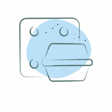 Simge yapay köpük. Atık Ayıklama sembolüyle ilgili. Renkli Leke Biçimi. dizayn edilebilir