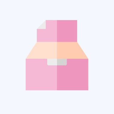 Simge kağıdı. Atık Ayıklama sembolüyle ilgili. Düz stil. dizayn edilebilir