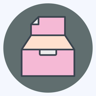 Simge kağıdı. Atık Ayıklama sembolüyle ilgili. renk arkadaşı stili. dizayn edilebilir