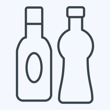 Simge Cam Şişe. Atık Ayıklama sembolüyle ilgili. Sıra tarzı. dizayn edilebilir