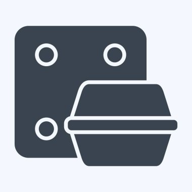 Simge yapay köpük. Atık Ayıklama sembolüyle ilgili. Kabartma tarzı. dizayn edilebilir