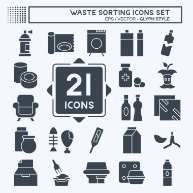 Simge Atık Ayıklama. Eğitim sembolüyle ilgili. Kabartma tarzı. dizayn edilebilir