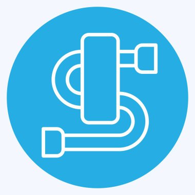 Simge Kulesi Demiryolu. Tuvalet sembolüyle ilgili. Mavi gözlü. dizayn edilebilir