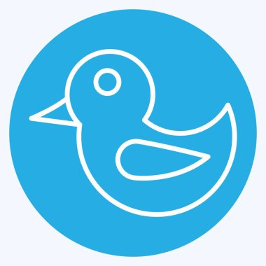 Simge ördeği. Tuvalet sembolüyle ilgili. Mavi gözlü. dizayn edilebilir