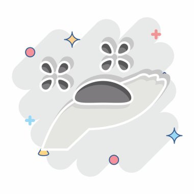 Simge sabunu. Tuvalet sembolüyle ilgili. Çizgi roman. dizayn edilebilir