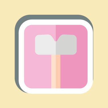 Çıkartma pulları. Tuvalet sembolüyle ilgili. dizayn edilebilir