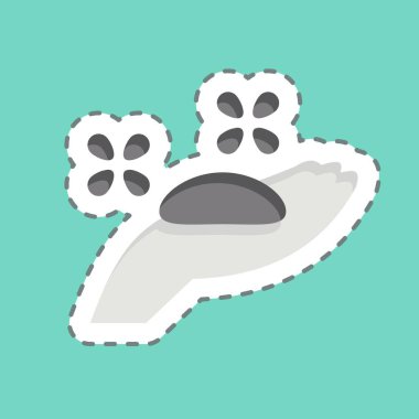 Çıkartma hattı Sabun 'u kesti. Tuvalet sembolüyle ilgili. dizayn edilebilir