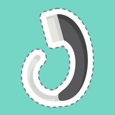 Çıkartma çizgisi duş başlığını kesti. Tuvalet sembolüyle ilgili. dizayn edilebilir