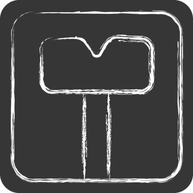 Simge Ölçekleri. Tuvalet sembolüyle ilgili. Tebeşir stili. dizayn edilebilir