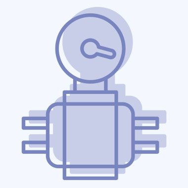 Simge Su Ölçer. Tuvalet sembolüyle ilgili. İki ton stili. dizayn edilebilir