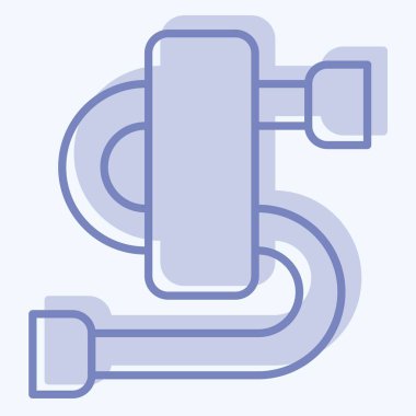 Simge Kulesi Demiryolu. Tuvalet sembolüyle ilgili. İki ton stili. dizayn edilebilir