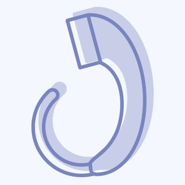 Simge duş başlığı. Tuvalet sembolüyle ilgili. İki ton stili. dizayn edilebilir