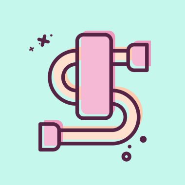 Simge Kulesi Demiryolu. Tuvalet sembolüyle ilgili. MBE tarzı. dizayn edilebilir