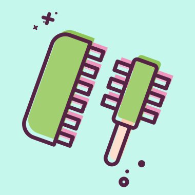 Simge Tarağı. Tuvalet sembolüyle ilgili. MBE tarzı. dizayn edilebilir