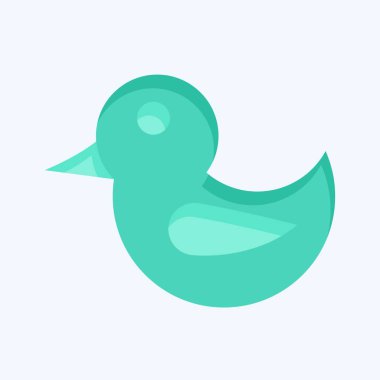 Simge ördeği. Tuvalet sembolüyle ilgili. Düz stil. dizayn edilebilir