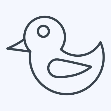 Simge ördeği. Tuvalet sembolüyle ilgili. Sıra tarzı. dizayn edilebilir