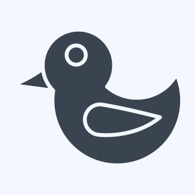 Simge ördeği. Tuvalet sembolüyle ilgili. Kabartma tarzı. dizayn edilebilir