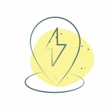 Simge Yükleme Konumu. Yükleme sembolüyle ilgili. Renkli Leke Biçimi. dizayn edilebilir