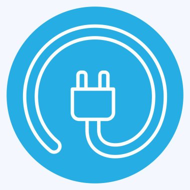 Simge tıkacı. Yükleme sembolüyle ilgili. Mavi gözlü. dizayn edilebilir