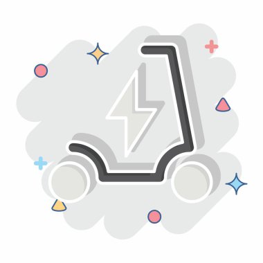 Simge Taşımacılığı. Yükleme sembolüyle ilgili. Çizgi roman. dizayn edilebilir