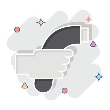 Icon Ev şarj oluyor. Yükleme sembolüyle ilgili. Çizgi roman. dizayn edilebilir