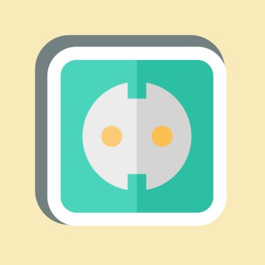 Etiket Soketi. Yükleme sembolüyle ilgili. dizayn edilebilir