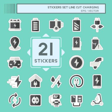 Çıkartma hattı kesme şarjı. Eğitim sembolüyle ilgili. dizayn edilebilir