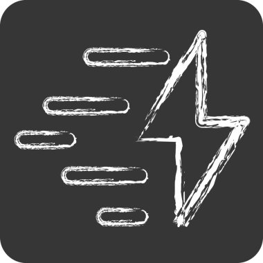 Simge Hızlandırması. Yükleme sembolüyle ilgili. Tebeşir stili. dizayn edilebilir