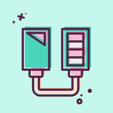 Simge Güneş Gücü Şarjı. Yükleme sembolüyle ilgili. MBE tarzı. dizayn edilebilir