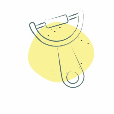 Icon Peeler. Mutfak Utensilleri sembolüyle ilgili. Renkli Leke Biçimi. dizayn edilebilir