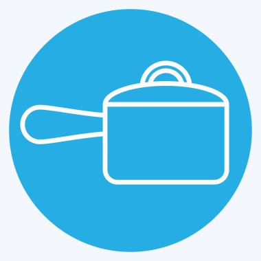 Simge tenceresi. Mutfak Utensilleri sembolüyle ilgili. Mavi gözlü. dizayn edilebilir