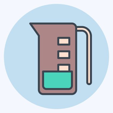 Simge Ölçme Kabı. Mutfak Utensilleri sembolüyle ilgili. renk arkadaşı stili. dizayn edilebilir