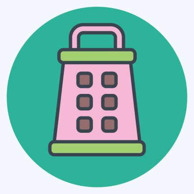 Simge rendesi. Mutfak Utensilleri sembolüyle ilgili. renk arkadaşı stili. dizayn edilebilir