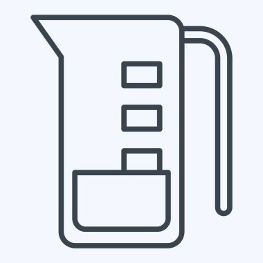 Simge Ölçme Kabı. Mutfak Utensilleri sembolüyle ilgili. Sıra tarzı. dizayn edilebilir