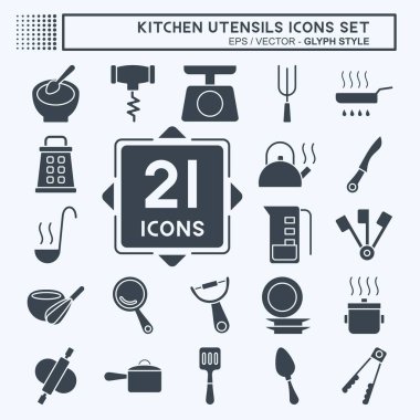 Simge Ayarlı Mutfak Utensilleri. Eğitim sembolüyle ilgili. Kabartma tarzı. dizayn edilebilir