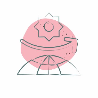 Simge Ozon Katmanı. Spf ve Sun sembolüyle ilgili. Renkli Leke Biçimi. dizayn edilebilir