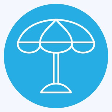 Simge Şemsiyesi. Spf ve Sun sembolüyle ilgili. Mavi gözlü. dizayn edilebilir