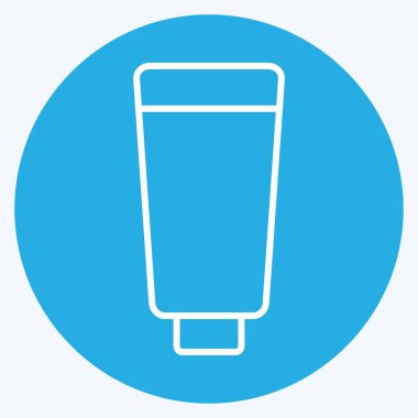 Simge Güneş Kremi. Spf ve Sun sembolüyle ilgili. Mavi gözlü. dizayn edilebilir