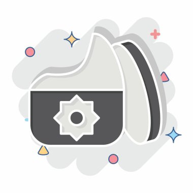 Simge Güneş Kremi. Spf ve Sun sembolüyle ilgili. Çizgi roman. dizayn edilebilir