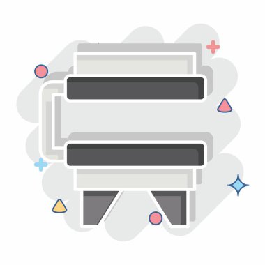 Simge solaryumu. Spf ve Sun sembolüyle ilgili. Çizgi roman. dizayn edilebilir