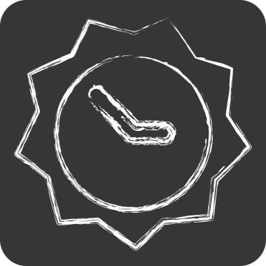 Icon Peak Güneş Saatleri. Spf ve Sun sembolüyle ilgili. Tebeşir stili. dizayn edilebilir