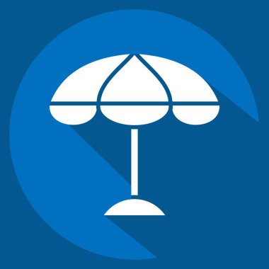 Simge Şemsiyesi. Spf ve Sun sembolüyle ilgili. Uzun gölge tarzı. dizayn edilebilir