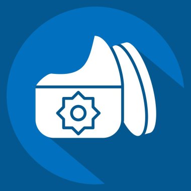 Simge Güneş Kremi. Spf ve Sun sembolüyle ilgili. Uzun gölge tarzı. dizayn edilebilir