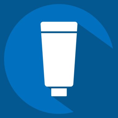 Simge Güneş Kremi. Spf ve Sun sembolüyle ilgili. Uzun gölge tarzı. dizayn edilebilir