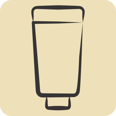 Simge Güneş Kremi. Spf ve Sun sembolüyle ilgili. El çizimi tarzı. dizayn edilebilir