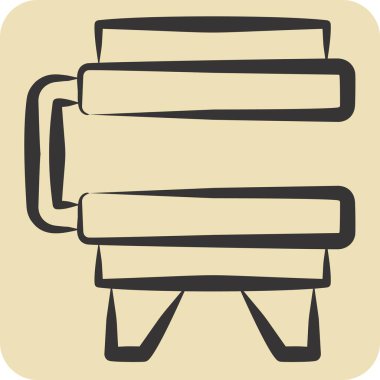 Simge solaryumu. Spf ve Sun sembolüyle ilgili. El çizimi tarzı. dizayn edilebilir