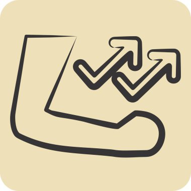 Simge Koruma Kolu. Spf ve Sun sembolüyle ilgili. El çizimi tarzı. dizayn edilebilir